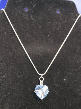 Urn Pendant 24" Silver Tone Necklace With Screw off Top